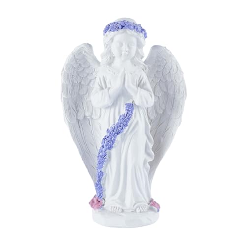 Praying Angel Figurines for Garden Statues Angel Decor, Rattan | Resin Guardian Angel Statue,Memorial Garden Decor,Yard Statues,Outdoor Statues For Garden,Christian Catholic Home Decor - color: Angel-a