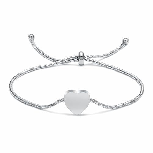 Imrsanl Heart Urn Bracelet for Ashes Cremation Jewelry for Women - color: Z-Silver