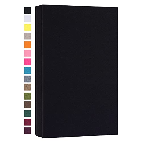 potricher Photo Album 4x6, 300 Pockets, Linen Cover, Black | Small Capacity 4x6 Picture Albums with Horizontal Pockets, 4x6 Photo Book for Family, Wedding, Baby, Anniversary - color: Black