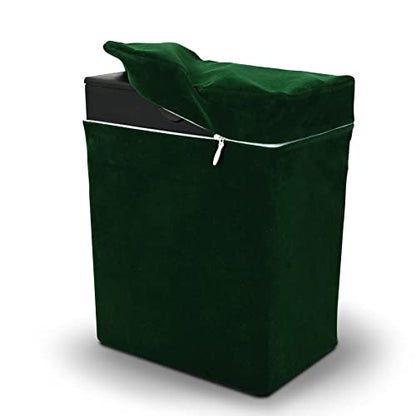 Velvet Urn Bag with TSA Approved Cremation Container | Holds Cremated Ashes of Human Adult | For Use in a Niche or Ground Burial | Fits the Crowne Burial Urn Vault (Green) - color: Green