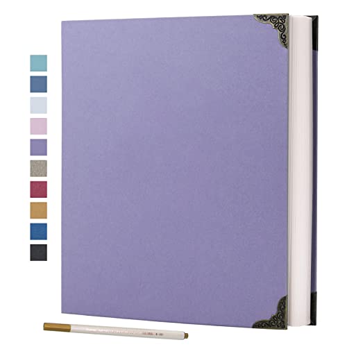 Vienrose 3 Rings Self Adhesive Photo Album 20 Sheets/40 Pages Purple | Hardcover, DIY Scrapbooking Kit, Paper Scrapbook, 9 x 10 6 inch, Lover Friends Kids Wedding - color: Purple, size: 9'' x 10.6''40Pages