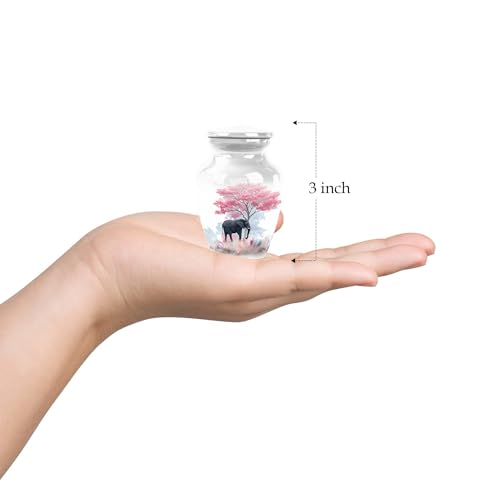 Elephant Funeral Cremation Urns for Human Ashes Small - 3 in Keepsake Urn - color: Elephant-1, size: 3-inch