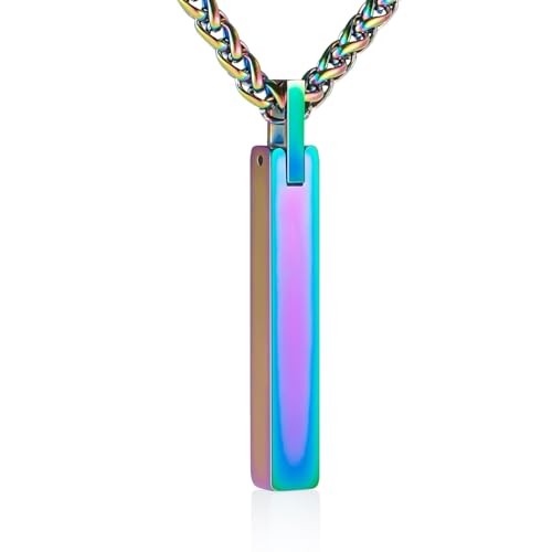 Dletay Urn Necklace for Ashes Stainless Steel Cremation Jewelry for Ashes Memorial Ash Necklace for Men Women Ash Holder Black - color: Colorful, style: Non-customizable