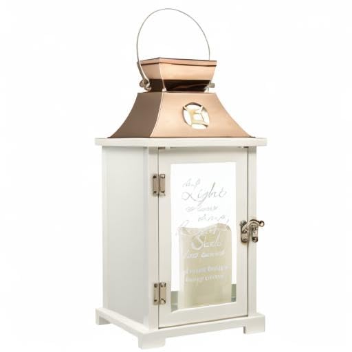Let's Make Memories Personalized Memorial Lantern - Sympathy - Condolences - LED Candle - Automatic Timer - Wood/Stainless Steel - Copper Finish - A Light Remains - style: A Light Remains