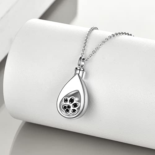 TIGER RIDER Pet Paw Necklace 925 Sterling Silver Cross Infinite love Necklace Pendant Pet Jewelry Gift for Dog Cat Lovers - style: Paw