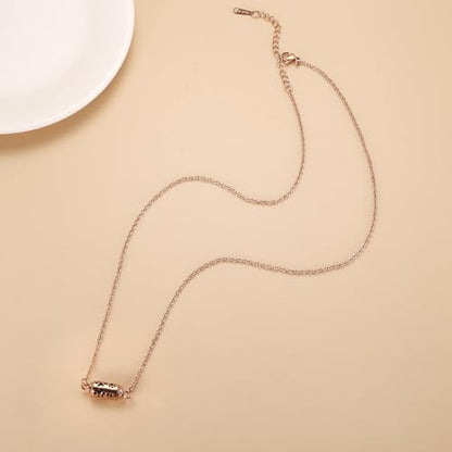 Pet Cremation Jewelry Stainless Steel Paw Print Tube Urn Necklace For Cat Dog Ashes Necklace For Women Keepsake With Filling Kits - color: Rose Gold Necklace
