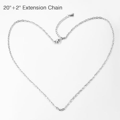 Abooxiu Replacement for Urn Cremation Jewelry Stainless Steel Link Chain Necklace for Men Women Silver
