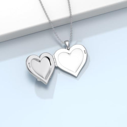 Midari Personalized Heart Locket Necklace That Hold 2 Pictures 925 Sterling Silver Oxidized Photo Necklace Memory Custom Photo Lockets Necklaces Jewelry Gifts for Family Women Lover Mom Dad - color: Sunflower, style: Locket+Photo