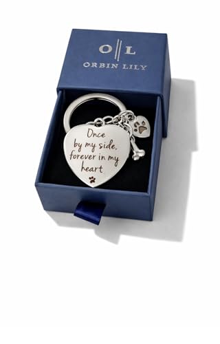 Pet Memorial Gift for Loss of Dog, Dog Memorial Keychain with Engraved Heart, Dog Loss Sympathy Gift, Pet Remembrance Keepsake, Bereavement Gift for Dog Lovers, Stainless Steel Keychain