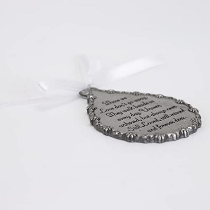 Cathedral Art (Abbey & CA Gift Tear-Shaped Memorial Ornament, One Size, Silver,Christmas - style: Tear