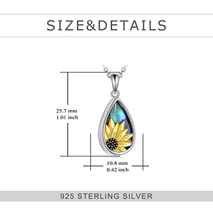 TIGER RIDER Pet Paw Necklace 925 Sterling Silver Cross Infinite love Necklace Pendant Pet Jewelry Gift for Dog Cat Lovers - style: Sunflower