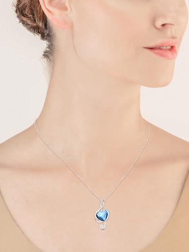 Customized Urn Necklaces for Ashes for Men Women 925 Sterling Silver Cross Necklace for Human Pets Ashes Cremation Memorial Jewelry for Keepsake - style: Music Note Urn