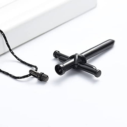 Imrsanl Cremation Jewelry Nail Cross Urn Necklace Pendant - color: Customize