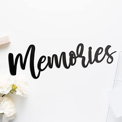 Vivegate Memories Wall Decor - 17"x5" Metal Art Piece, Family Wall Sign, Perfect For Travel & Home Decor