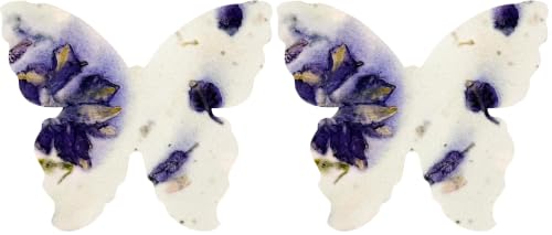 50pcs Large (2.85" h x 3" w) Purple Butterfly Seed Paper – Writable & Plantable Wildflower, Mom's Gift for Birthday, Use for Wedding, Baby Shower, & Party Favors (Pack of 2) - color: Purple Butterfly, size: Large (Pack of 2)