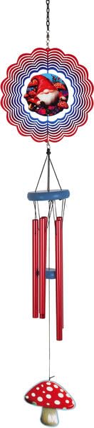 Spoontiques Gnomes Wind Spinner Chime - Outdoor Garden Décor - Decorative Chimes for Yard, Garden, Backyard and Patio Decoration - color: Gnome Wind Spinner