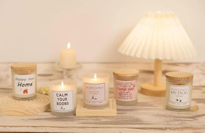 After Breast Surgery Gifts for Women, Breast Cancer Survivor Gifts, New Boobs Candle, Vanilla Scented Candle, Natural Soy Wax & Natural Essential Oils - color: New Boobs