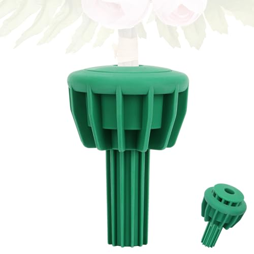 Cemetery Vase Rubber Inserts, Silicone Secure Flowers Holder for Headstone - color: Green