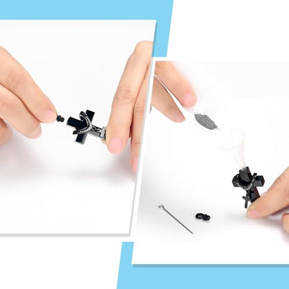 Oinsi Black Cross Urn Necklace For Ashes Of Loved Ones With Birthstone Always In My Heart Cremation Jewelry Keepsake Pendant Women Men - color: Light Blue Stone