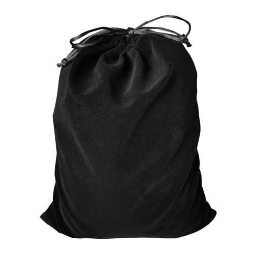 Black Velvet Cremains Urn Bag for Human Ashes - for Use Inside The Urn - Size 12" X 16" (380 Cubic Inches Capacity) - Includes a Resealable PE Material Ashes Storage Bag (Black, X-Large) - color: Black