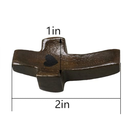 ZZHXSM 2PCS Prayer Cross Crafted from Black Walnut Wood Christian Gift Pocket Sized Heart Shaped Cross for Prayer Adult Encouragement Christian Spiritual Anchor Memorial Keepsake