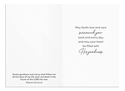 DaySpring - Care & Concern - A Heart and a Smile - King James Version - 4 Design Assortment with Scripture - 12 Boxed Sympathy Cards & Envelopes (J7446)
