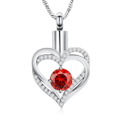 shajwo Cremation Jewelry Heart Urn Necklace for Ashes of Loved One - color: Customize