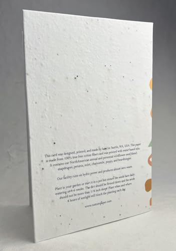 Of The Earth Handmade Paper - Plantable Wildflower Seed Folding Card - Sympathy Designs - 5" x 7" - Set of 3 - w/Recycled Envelopes (Watercolor Dog) - color: Watercolor Dog