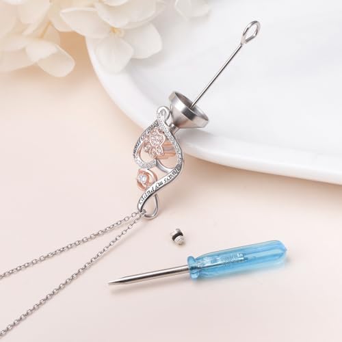 925 Silver Paw Print Pet Urn Necklace Cremation Memorial Pendant Jewelry | Pet Loss Keepsake Necklace Complete With Filling Kit,Sympathy Gift For Dog Cat Owners Grief Commemoration & Pet Tribute