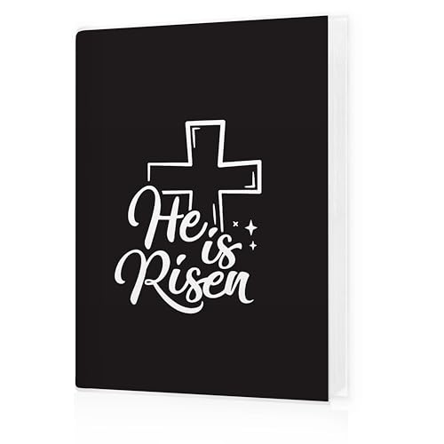 Christian Photo Album 4x6, Christian Easter Gifts, He Is Risen Bible Verse 18 Pockets Small Picture Memory Photo Album for Family Anniversary Travel Vacation - color: Risen
