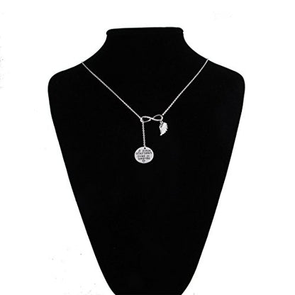 Memorial Jewelry Sympathy Gift A Piece of My Heart Lives In Heaven Lariat Y Necklace Loss Jewelry Gift - color: Y neckalce