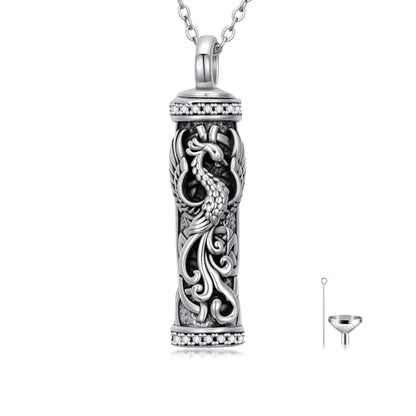 JKR Keepsake Urn Necklace for Ashes Cremation Jewelry Memorial Gift - style: 5-Phoenix