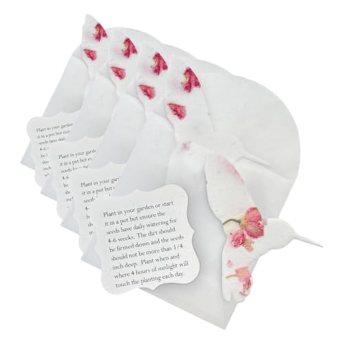 Pink Hummingbird Gift Tags with Wildflower Seeds - 24pcs Writable Gift Wrap Tags for Funeral Favors, Sympathy Gifts & Celebration of Life Keepsake (Pack of 4) - color: Pink Hummingbird, size: 24 Count (Pack of 4)