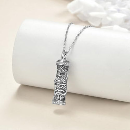 JKR Keepsake Urn Necklace for Ashes Cremation Jewelry Memorial Gift | Keepsake Necklace for Ashes Cremation Jewelry Sympathy Gifts for Loss of Loved One Women Men Dad Husband Mom Wife - style: 1-Dragon
