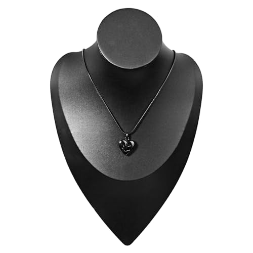 LittleFlower Paw Print Heart Pet Ashes Urn Necklace, Keepsake Pendant-Black - style: Black