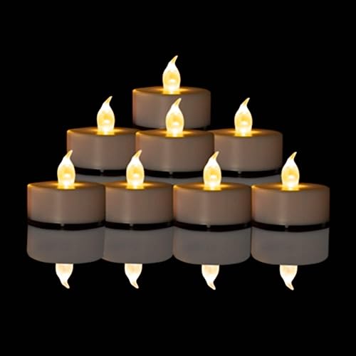 Nancia LED Tea Lights Battery Operated Flameless Candles 12PACK Warmwhite | Fake Electric Candle Flickering Long Lasting 200Hours for Holiday Celebration,Home Table Decoration Halloween Christmas Gift - color: Warm White, size: 12pack