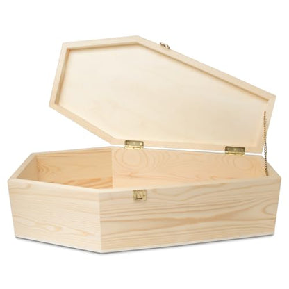 Pet Casket, Wooden Pet Burial Box, 24" Loving Dog Memorial, Strong and Safe Pet Coffin, Dignified Dog Casket, Hinged Lid Cat Casket, Baltic Birch Dog Burial Box - size: 24 inch