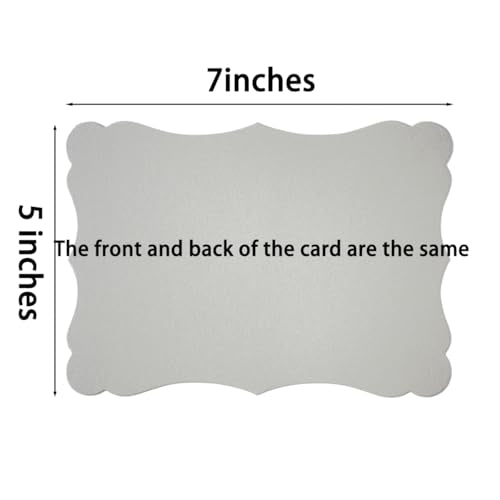 50 Pack Shiny Silver Blank Cardstock Greeting Cards, 5x7IN - color: Silver, size: 5x7IN