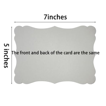 50 Pack Shiny Silver Blank Cardstock Greeting Cards, 5x7IN - color: Silver, size: 5x7IN