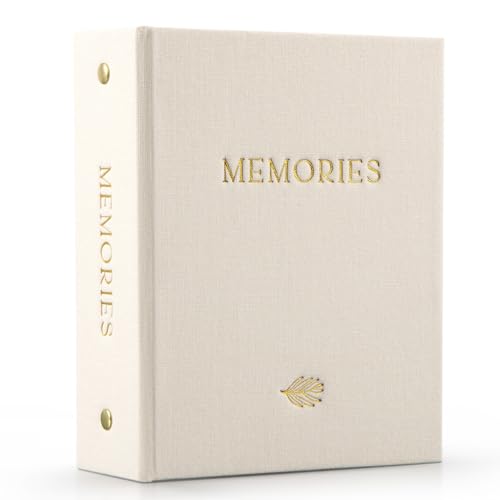 Beautiful Linen Photo Album For 4x6 Photos - Holds Up To 100 Pictures | Safely Stores Unique Memories - The Perfect Large Book for All Pictures of Treasured Family, Baby or Wedding Moments - color: Beige, size: Small - 100 Photos