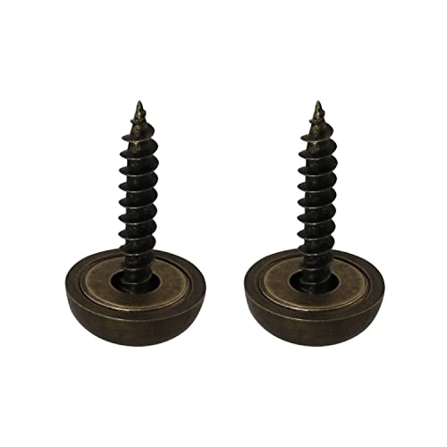 8pcs Pure Brass Decorative Screws with Caps Used as Mirror Screw Mirror Fixing Screws Cover Self-Tapping Screws (15mm, Bronze) - size: 15mm x [Length] x [Pitch]