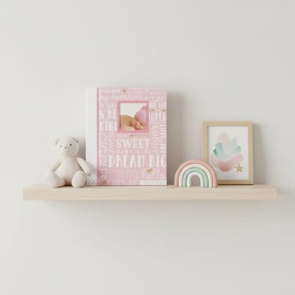 Lil' Peach Dream Big Baby Memory Book, First 5 Years, Monthly Milestone - style: Dream Big Pink