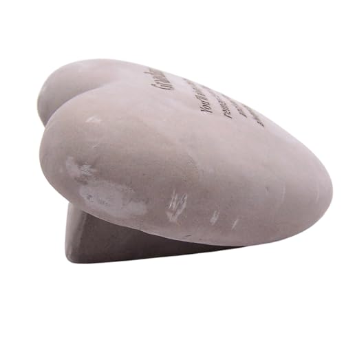 Wowser Heart Shaped Memorial Stone, Sympathy Gift, Remembrance Garden Accent, 6 Inches (Grandma)