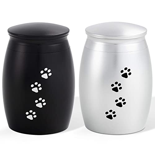 2.67 Inches Small Memorial Urns for Dog or Cat Ashes Set of 2 - color: Set of 2