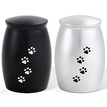 2.67 Inches Small Memorial Urns for Dog or Cat Ashes Set of 2 - color: Set of 2
