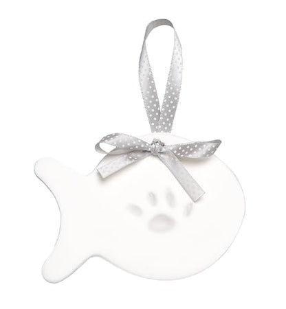 Pearhead Cat Paw Print Keepsake, Fish Shape Hanging Keepsake for Pets - color: Fish Cat's Pawprint Keepsake, size: 1-Pack