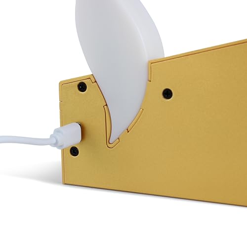 Zion Judaica Yom Kippur LED Yizkor Candle Memorial Lamp - Gold Tombstone in Loving Memory Star of David Dual Powered USB/Batteries Flameless Yahrzeit Candle - color: Metallic Gold