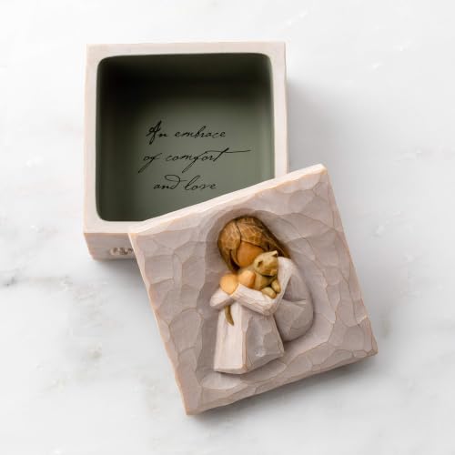 Willow Tree Comfort, sculpted hand-painted Keepsake Box | Pet-Themed Figure, Holds Small Treasures, Hidden Message Inside, Cast from a Susan Lordi Original Carving, Fitted Gift Box