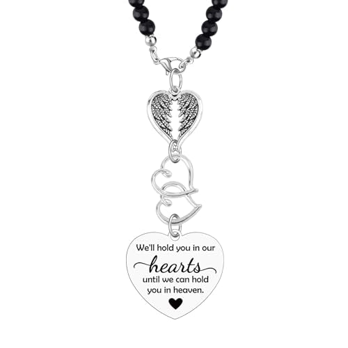 Memorial Car Charm Sympathy Gifts for Loss of Loved One Remembrance Present for Family Friends Hanging Rear View Mirror Accessories Sympathy Bereavement Gifts in Memory of Lost One - color: Memorial Car Charm Style1