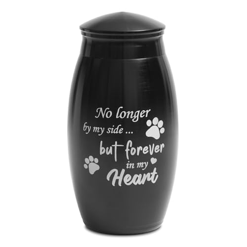 Dog Memorial Gifts for Loss of Dog,Memorial Urn for Cat Ashes - color: Black Paw02
